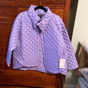 Athleta Whisper Featherless Jacket in Lavender NWT 1X